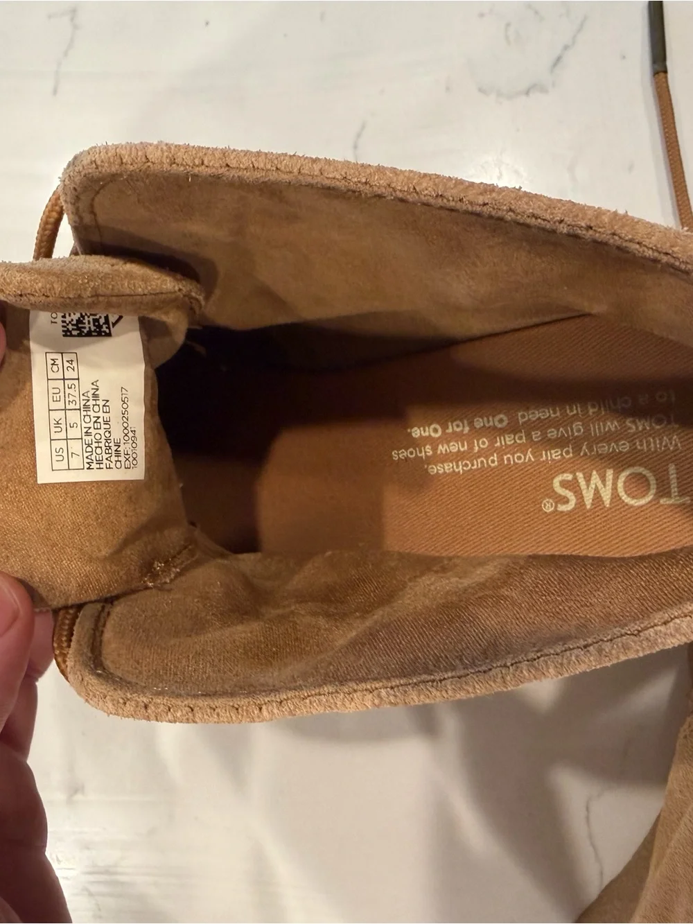 Toms Suede Lace-Up Wedge Booties in Brown